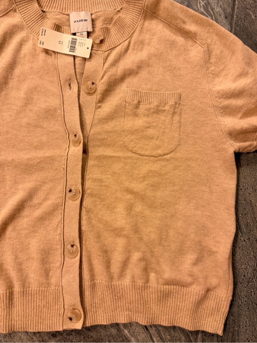 Maeve Short-Sleeve Button Front sweater cardigan - Picture 10 of 10